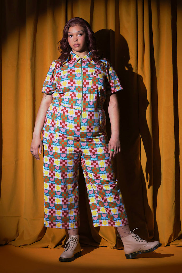 Ragan - Cotton Jumpsuit in Cosmic Folk Tulip Print