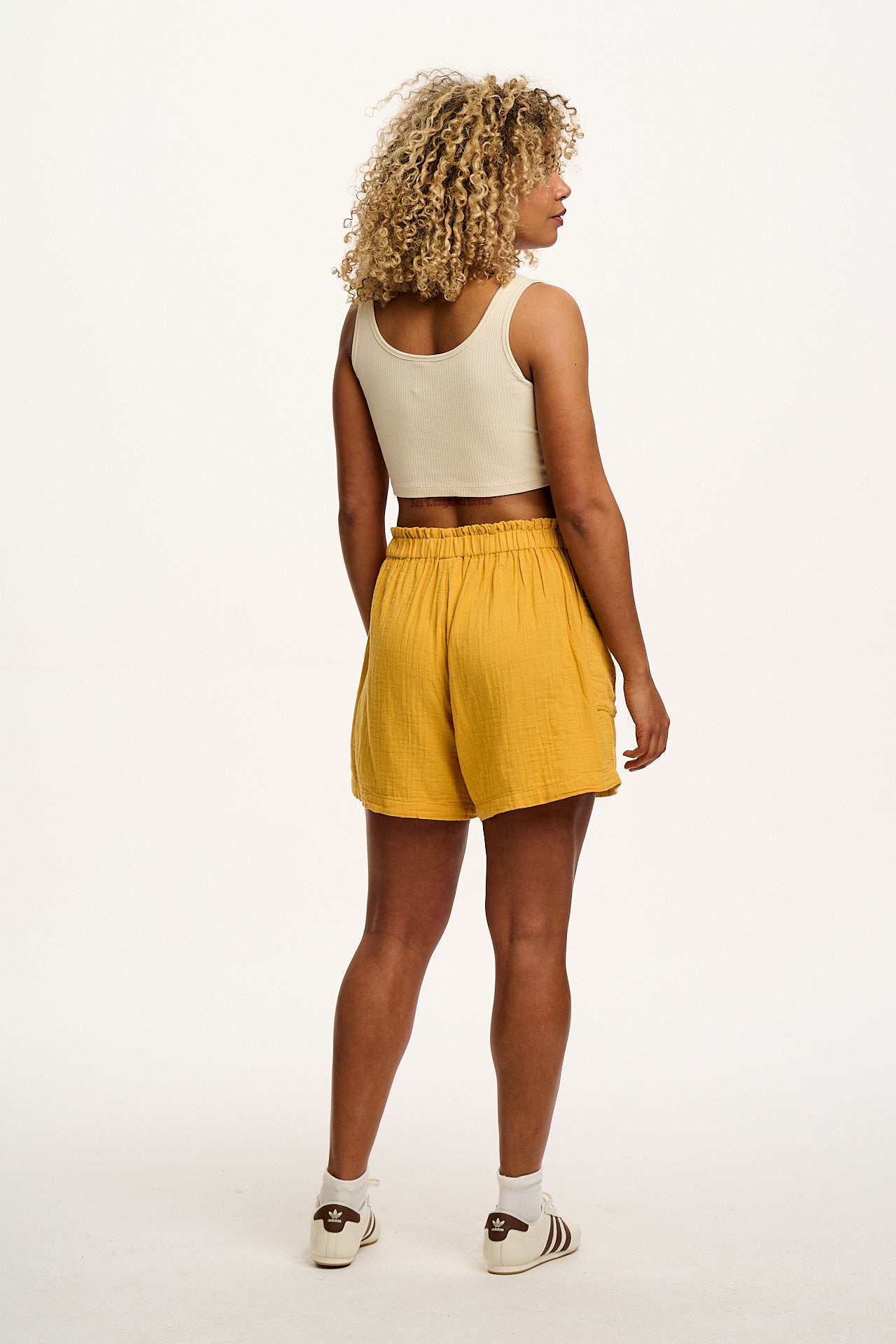 Sierra - Cotton Shorts in Mustard Yellow