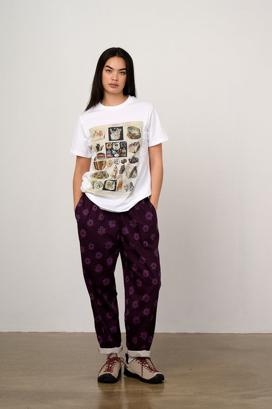 Alexa - Cotton Trousers in Purple Delano