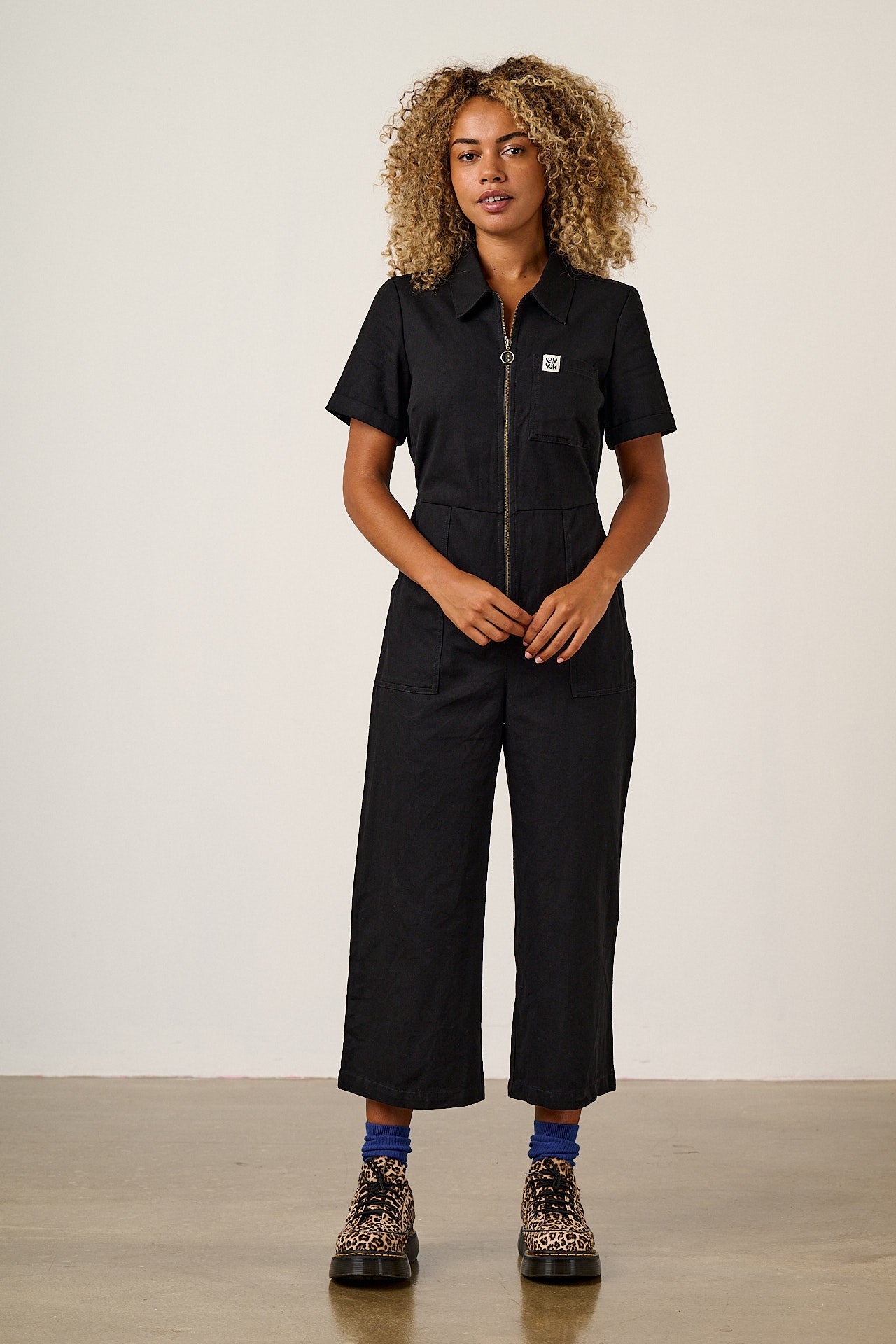 Ragan - Cotton Jumpsuit in Black