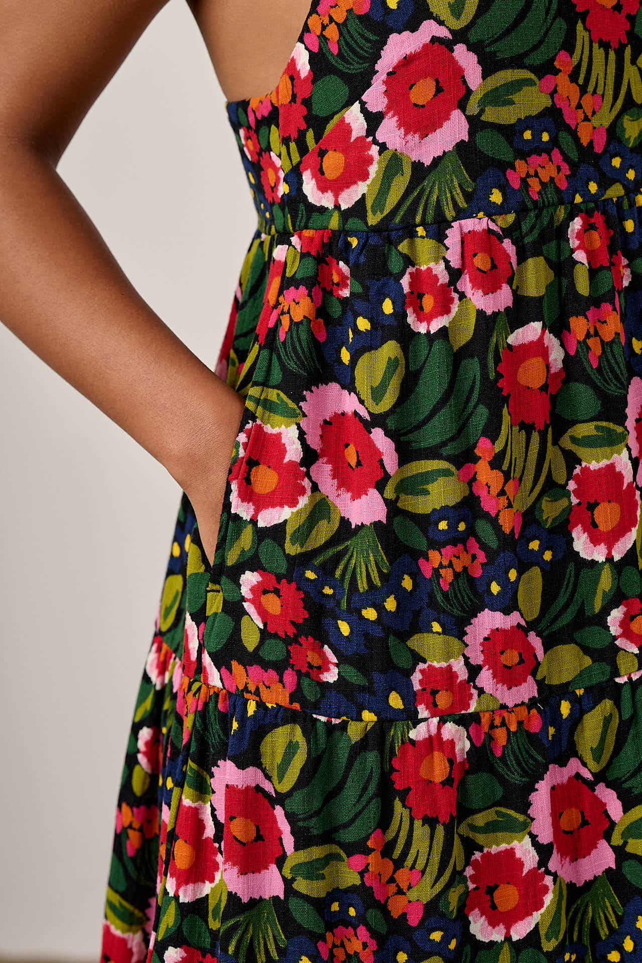 Mable - Cotton Dress in Black Marie