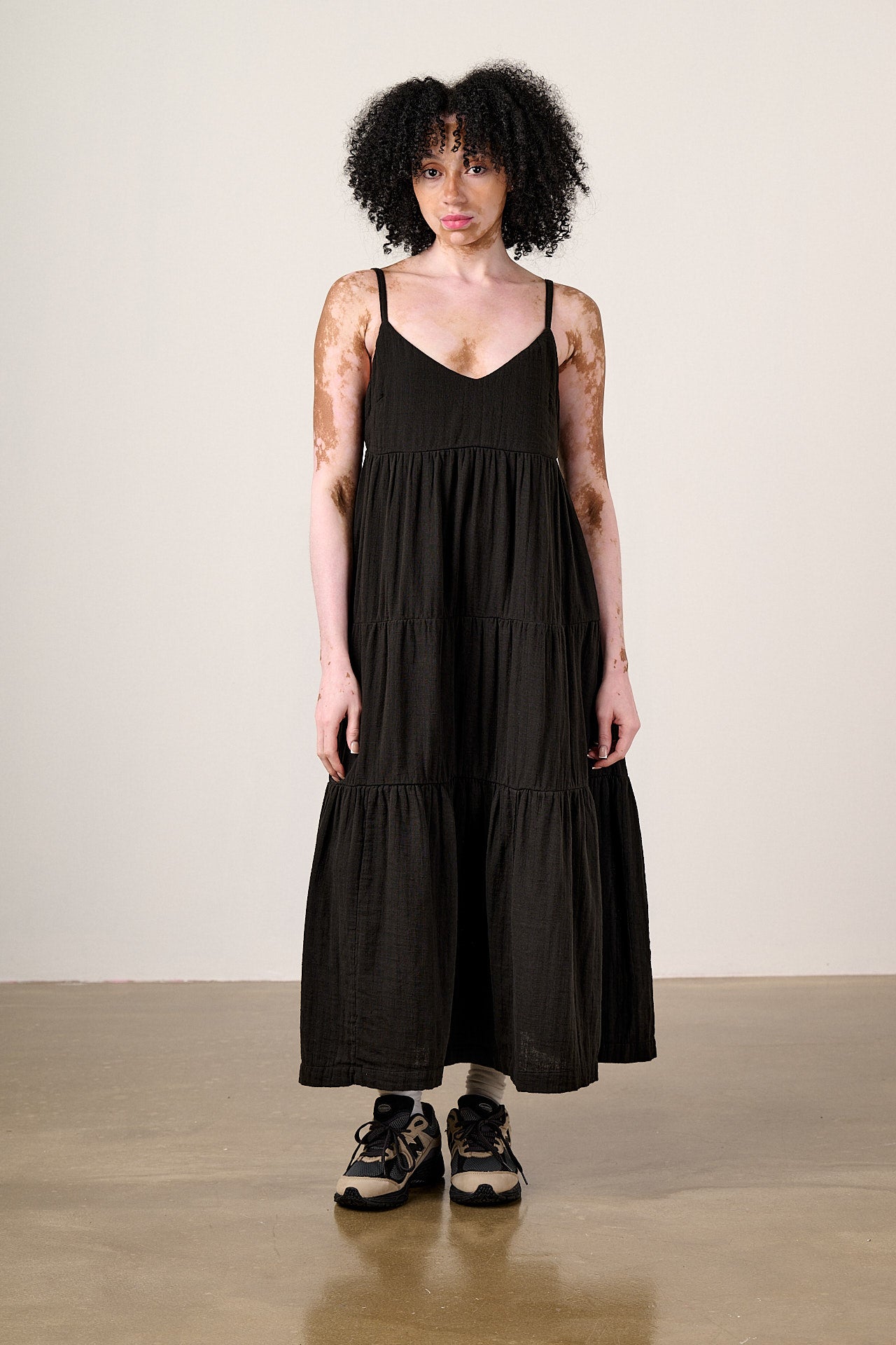 Mable - Cotton Dress in Black
