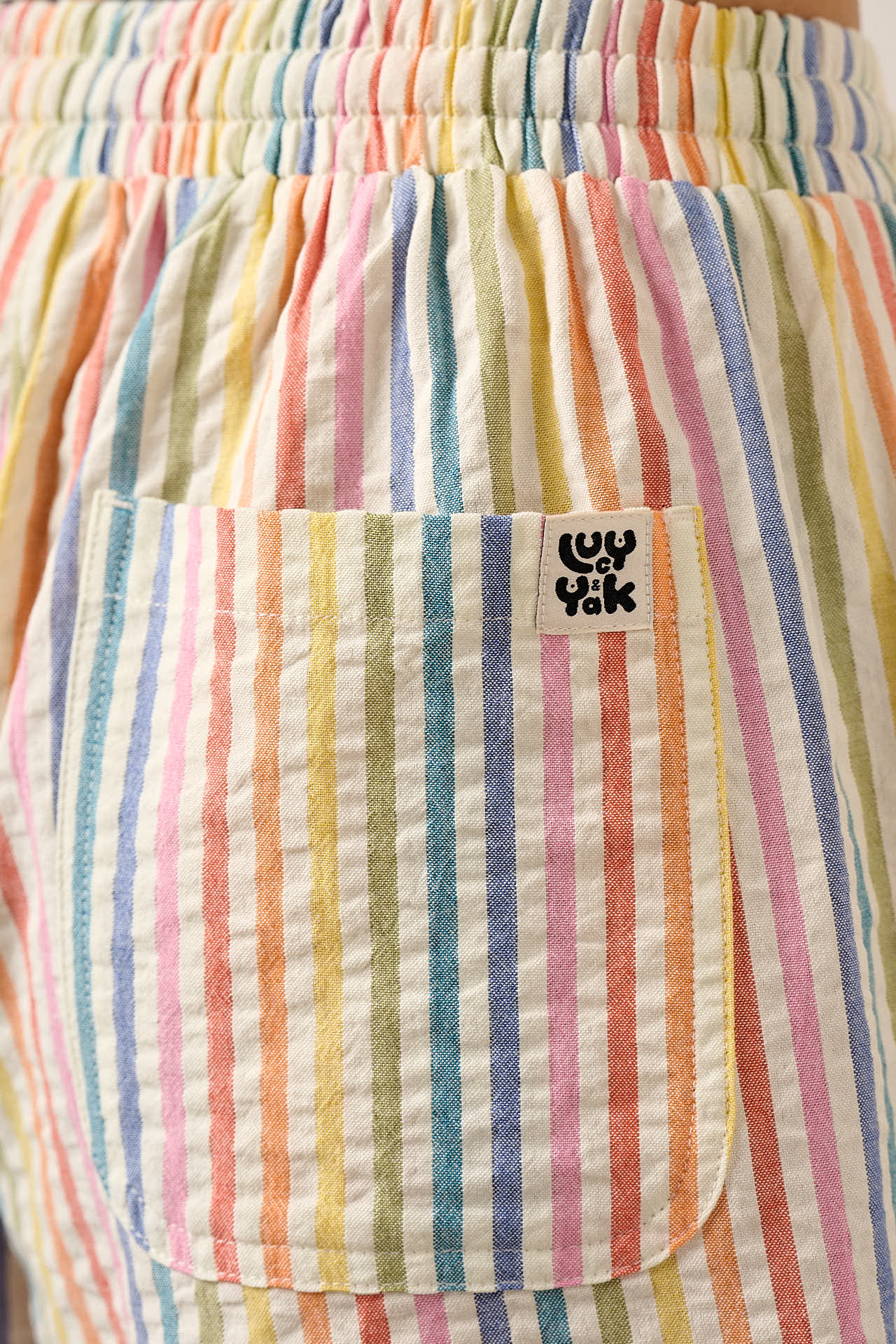 Madero - Cotton Shorts in Vintage Rainbow Stripe