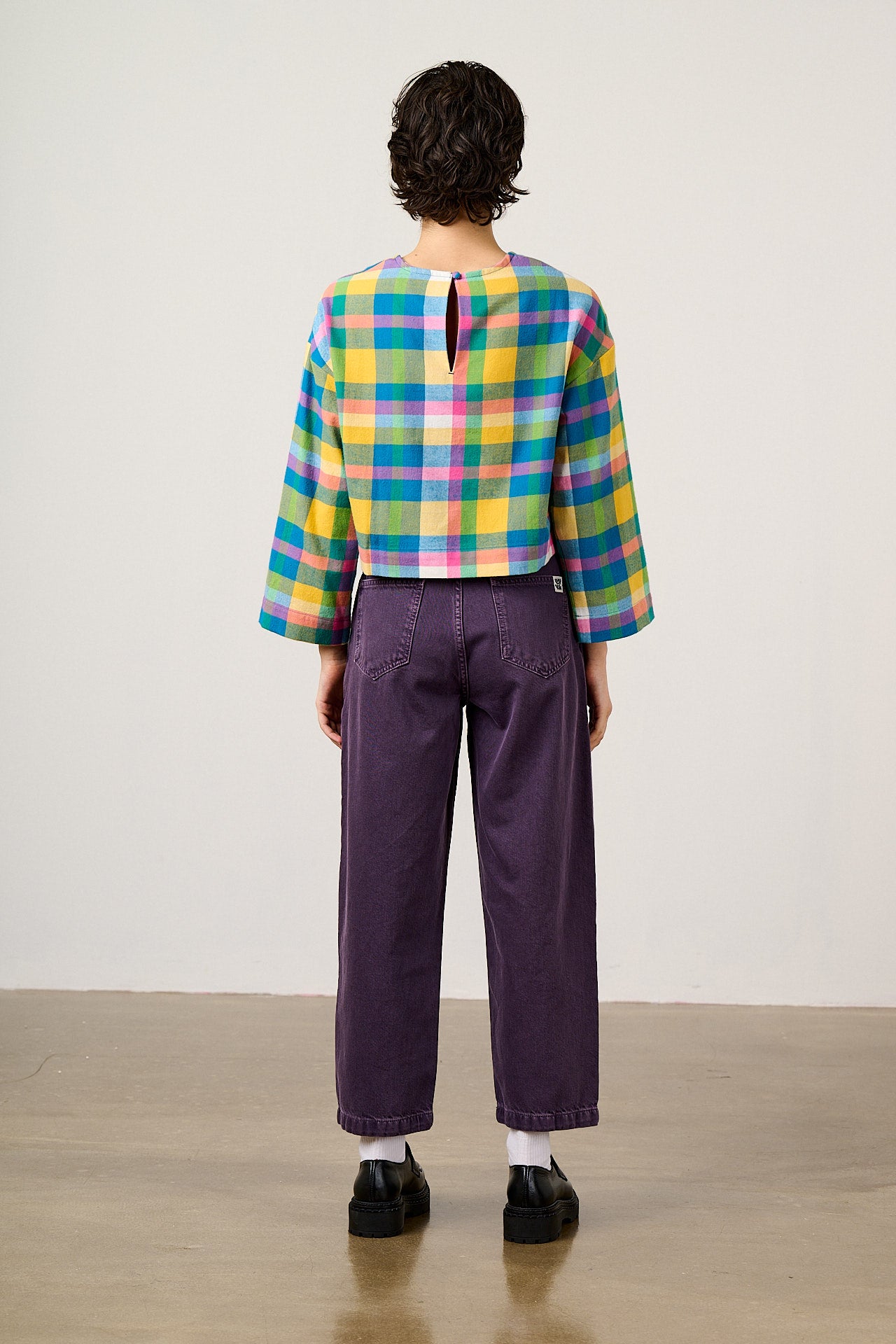 Maisie - Brushed Cotton Top in Retro Picnic Fun Check