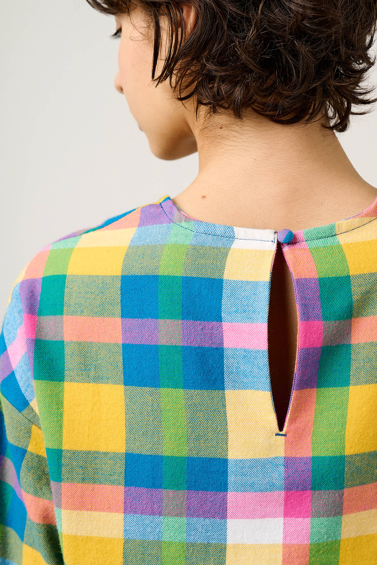 Maisie - Brushed Cotton Top in Retro Picnic Fun Check