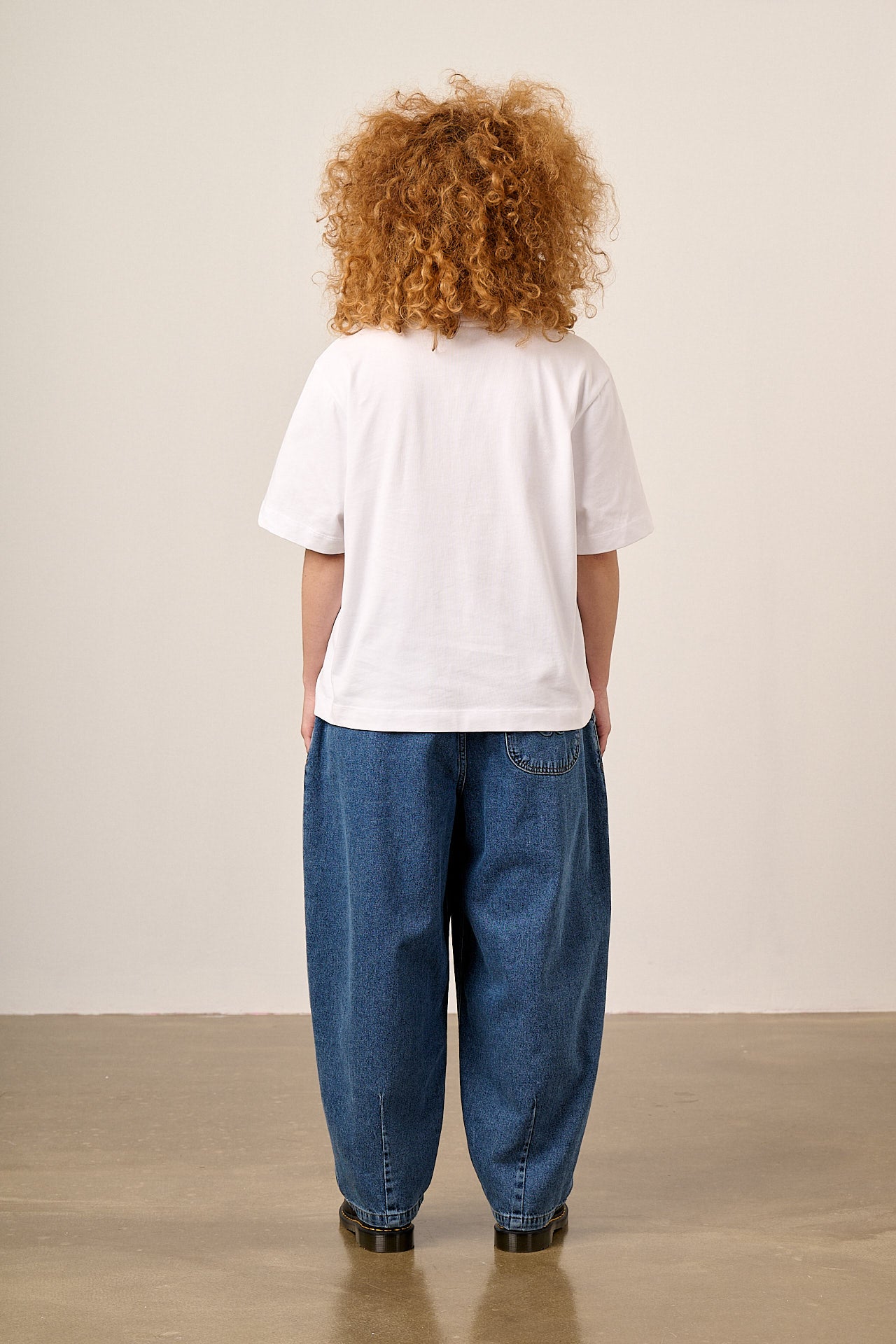 Noa - Cotton Boxy T-Shirt in White Bodies Print