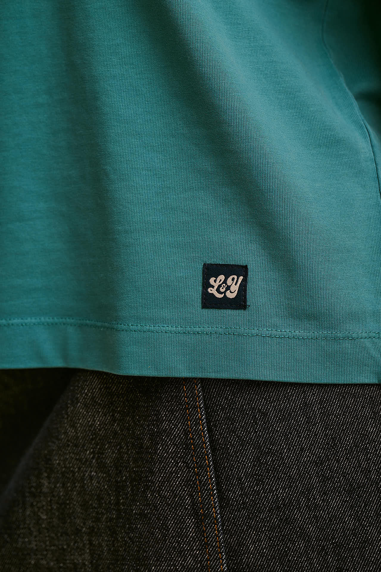 Noa - Cotton Boxy T-Shirt in Washed Dragonfly Blue