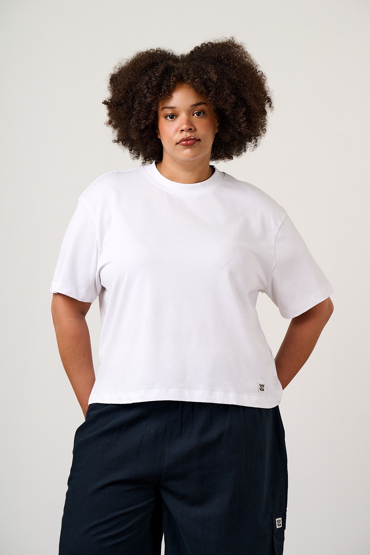 Noa - Cotton Boxy T-Shirt in White