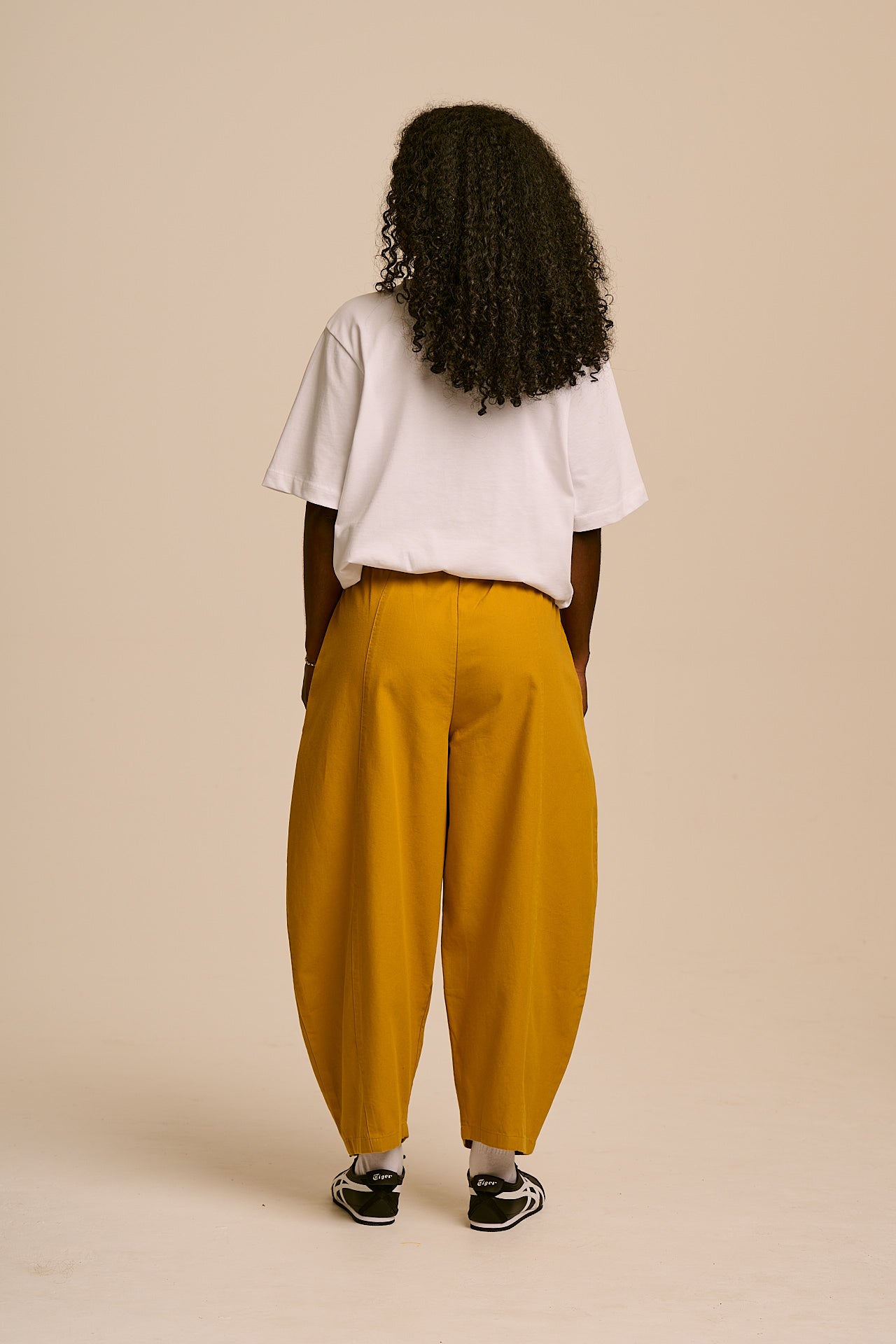 Obregon - Cotton Barrel Leg Trouser in Mustard