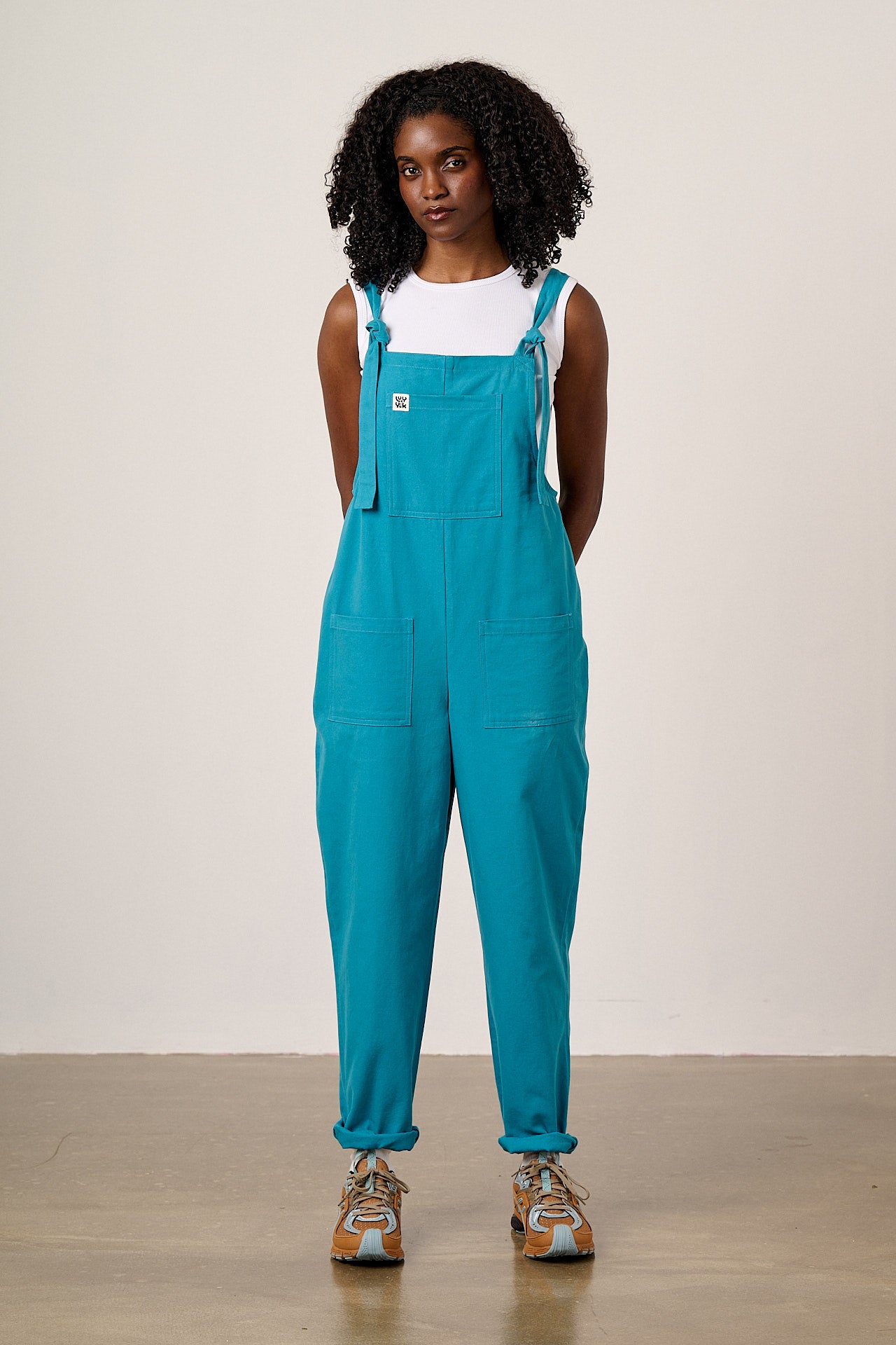 Original - Cotton Dungarees in Pagoda Blue