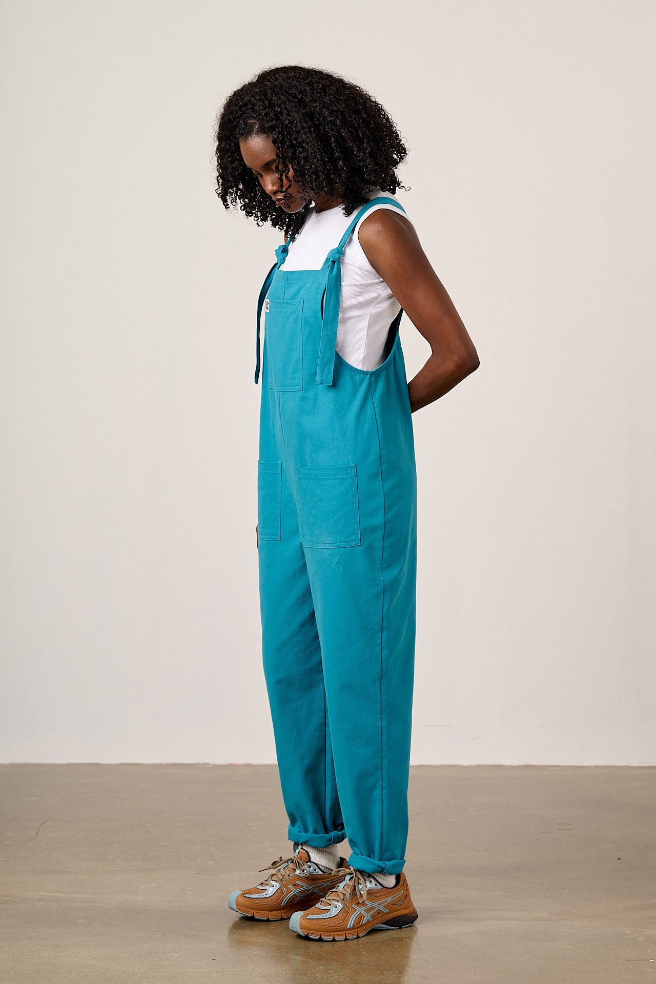 Original - Cotton Dungarees in Pagoda Blue