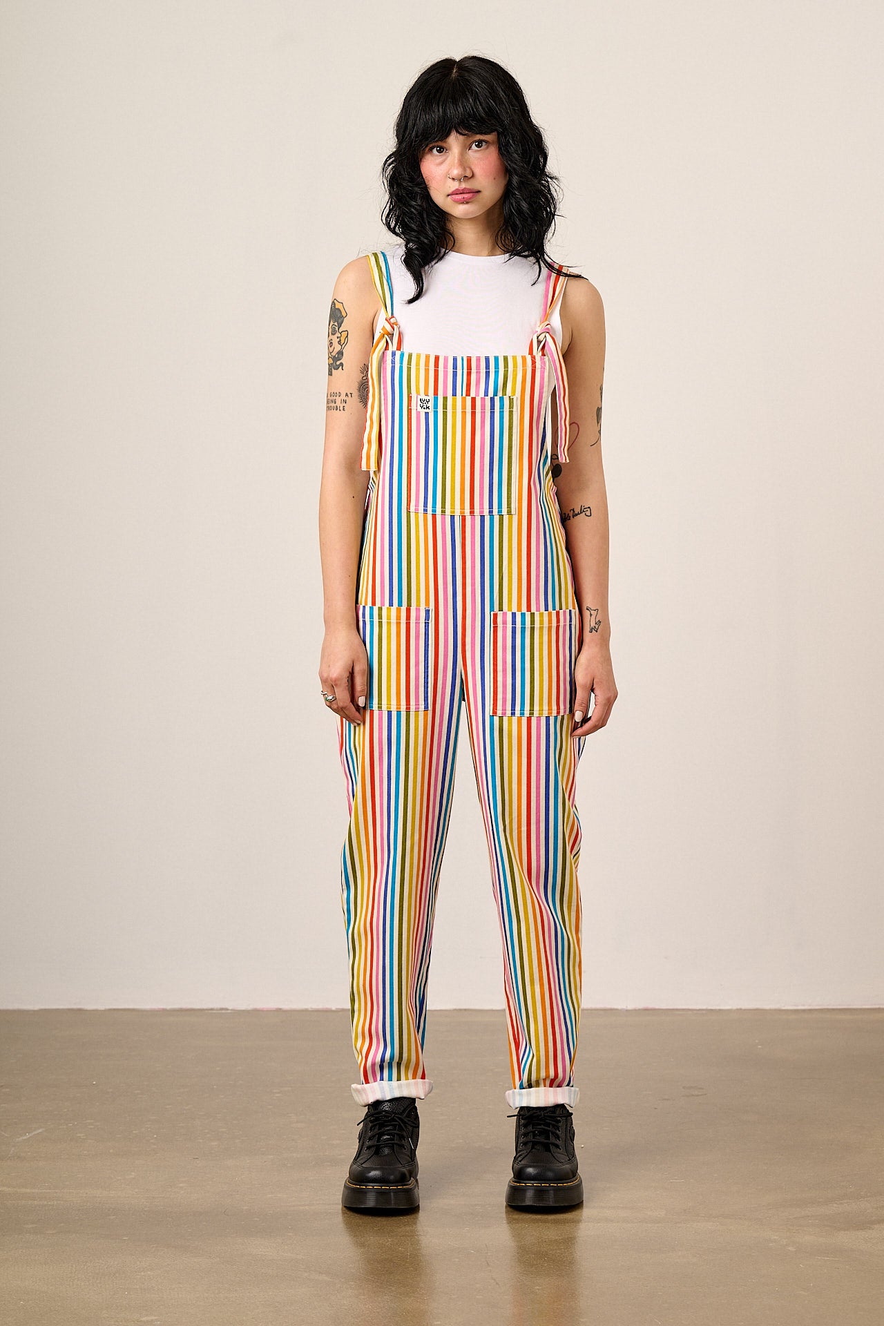 Original - Cotton Dungarees in Vintage Rainbow