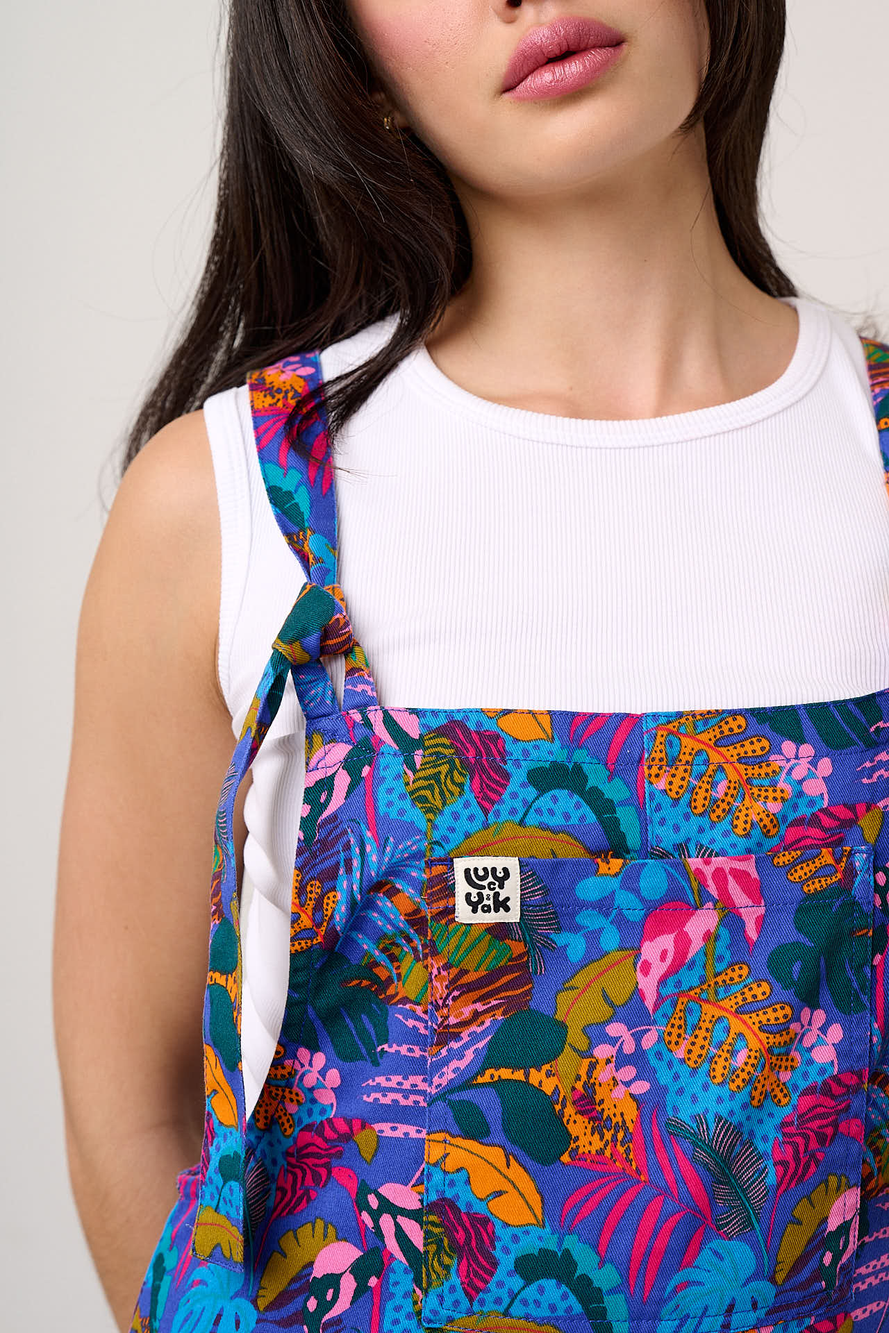 Original  - Cotton Dungarees in Wild Expression Print