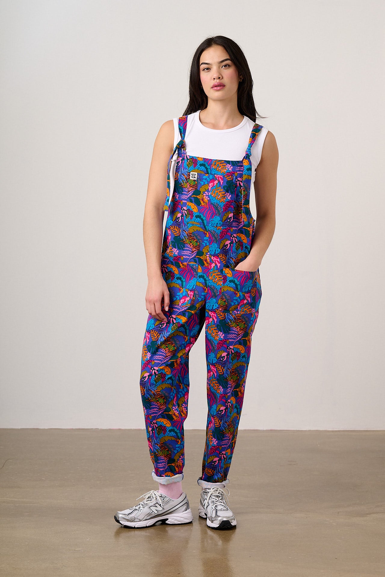 Original  - Cotton Dungarees in Wild Expression Print