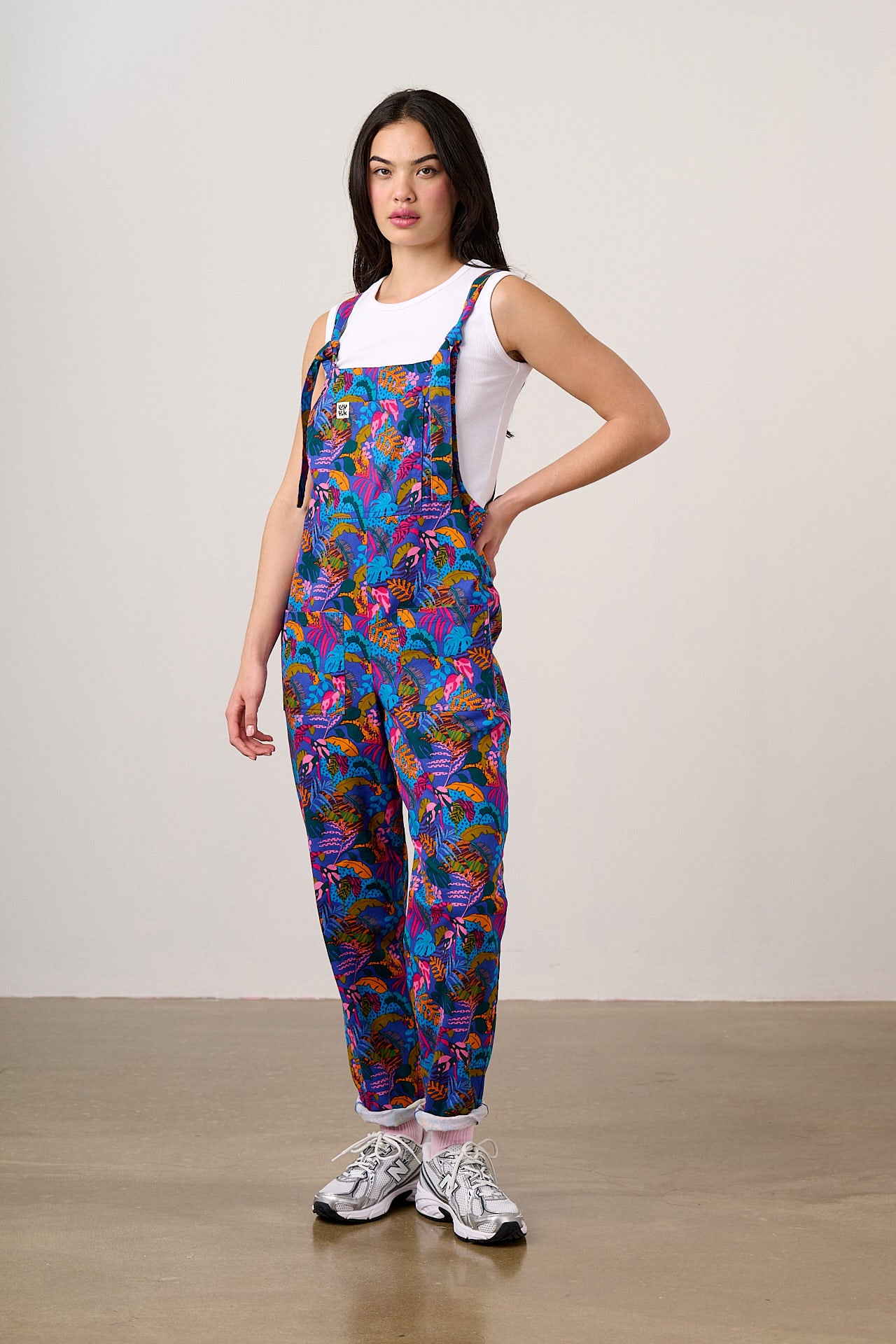 Original  - Cotton Dungarees in Wild Expression Print