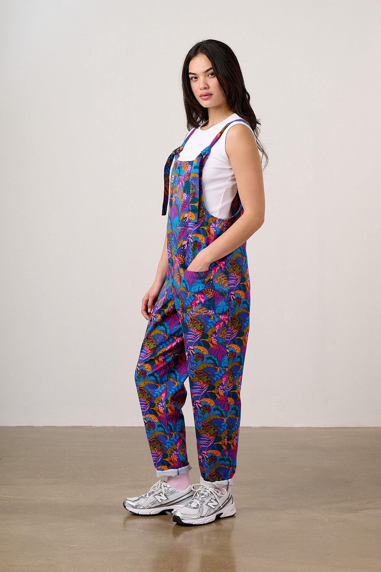 Original  - Cotton Dungarees in Wild Expression Print