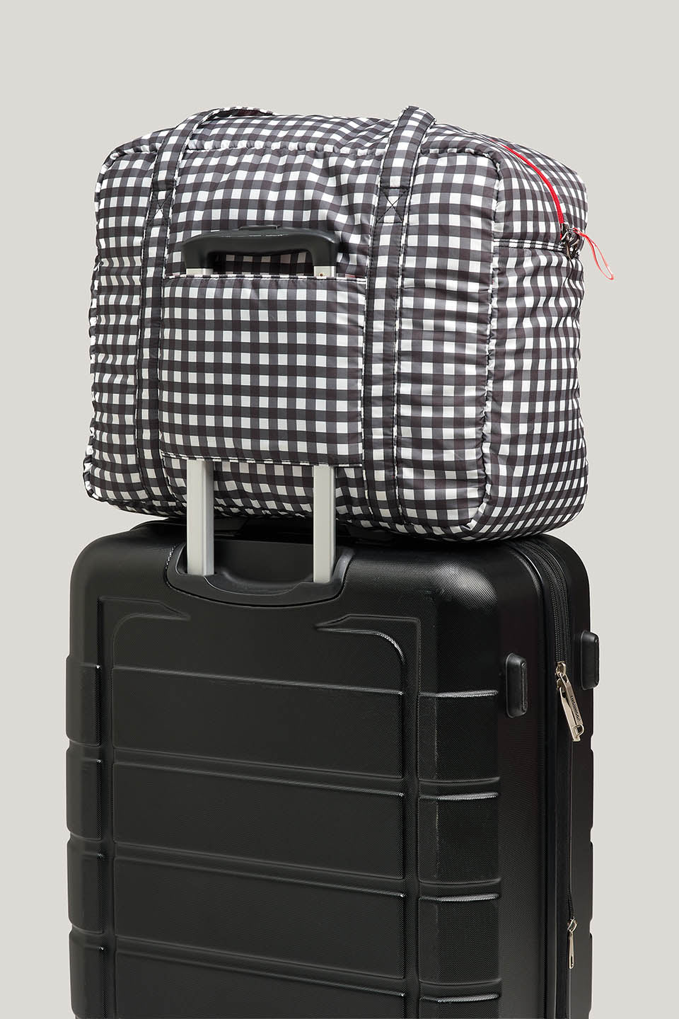 Polina - Weekend Bag in Black & White Gingham