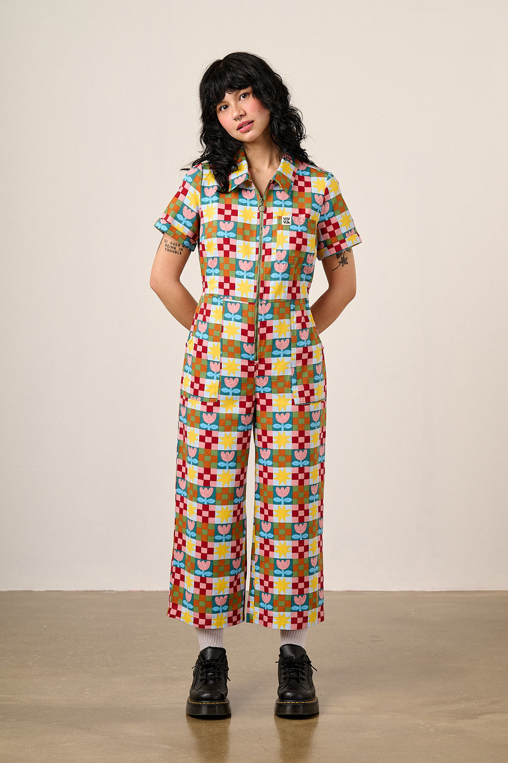 Ragan - Cotton Jumpsuit in Cosmic Folk Tulip Print