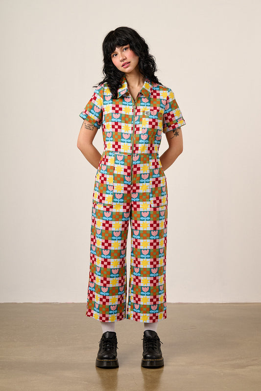 Ragan - Cotton Jumpsuit in Cosmic Folk Tulip Print
