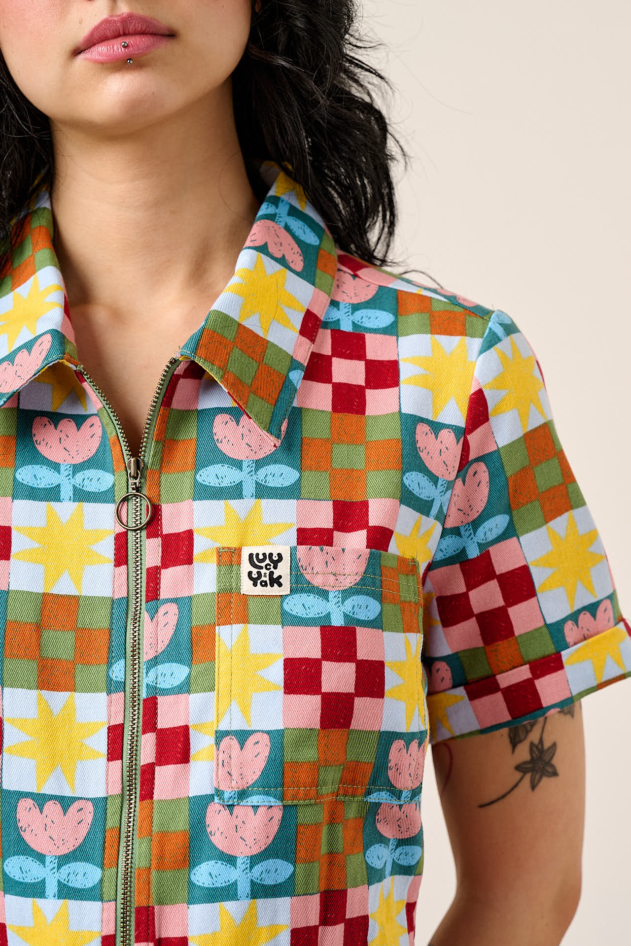 Ragan - Cotton Jumpsuit in Cosmic Folk Tulip Print