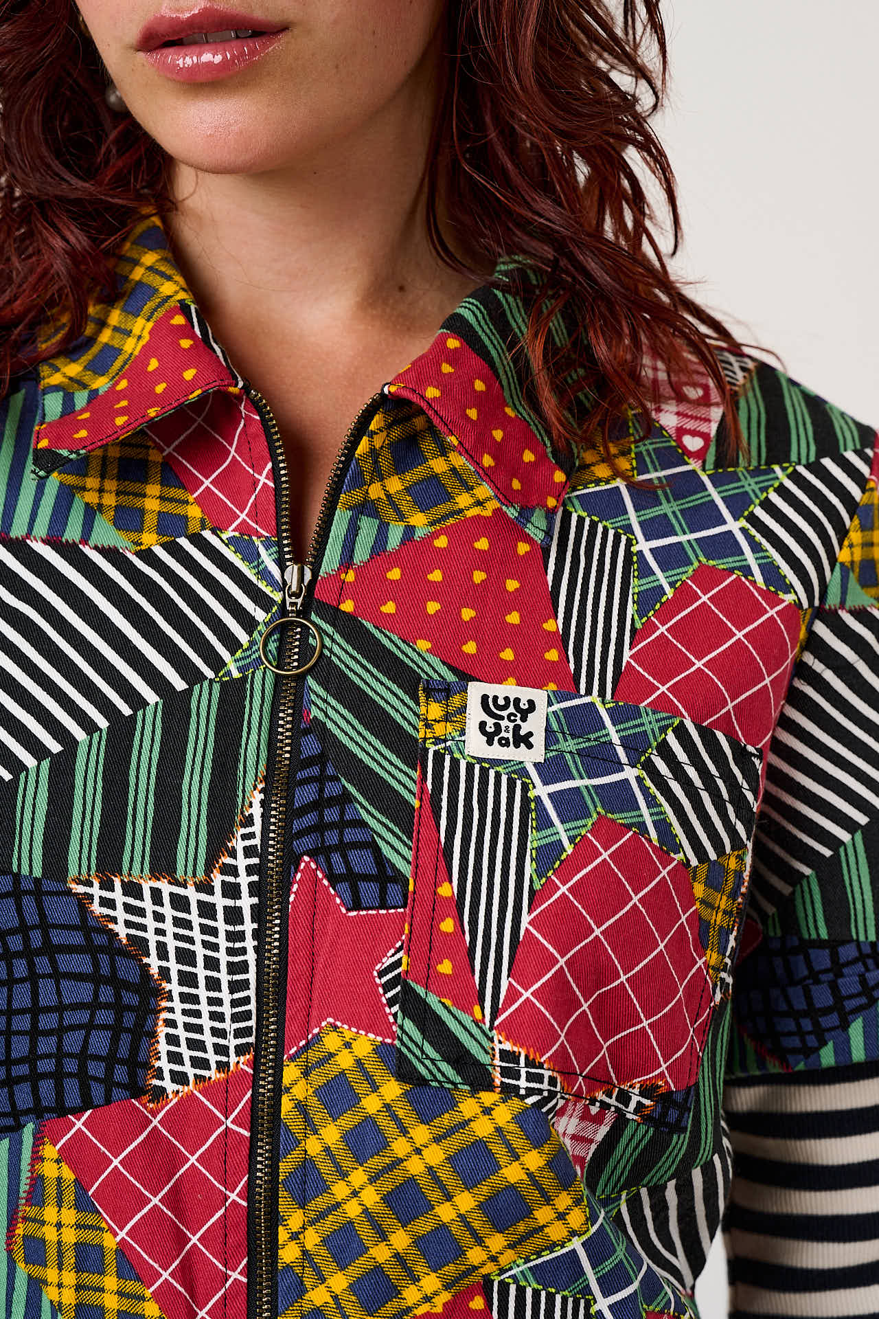 Ragan - Cotton Jumpsuit in Star Patchwork Print