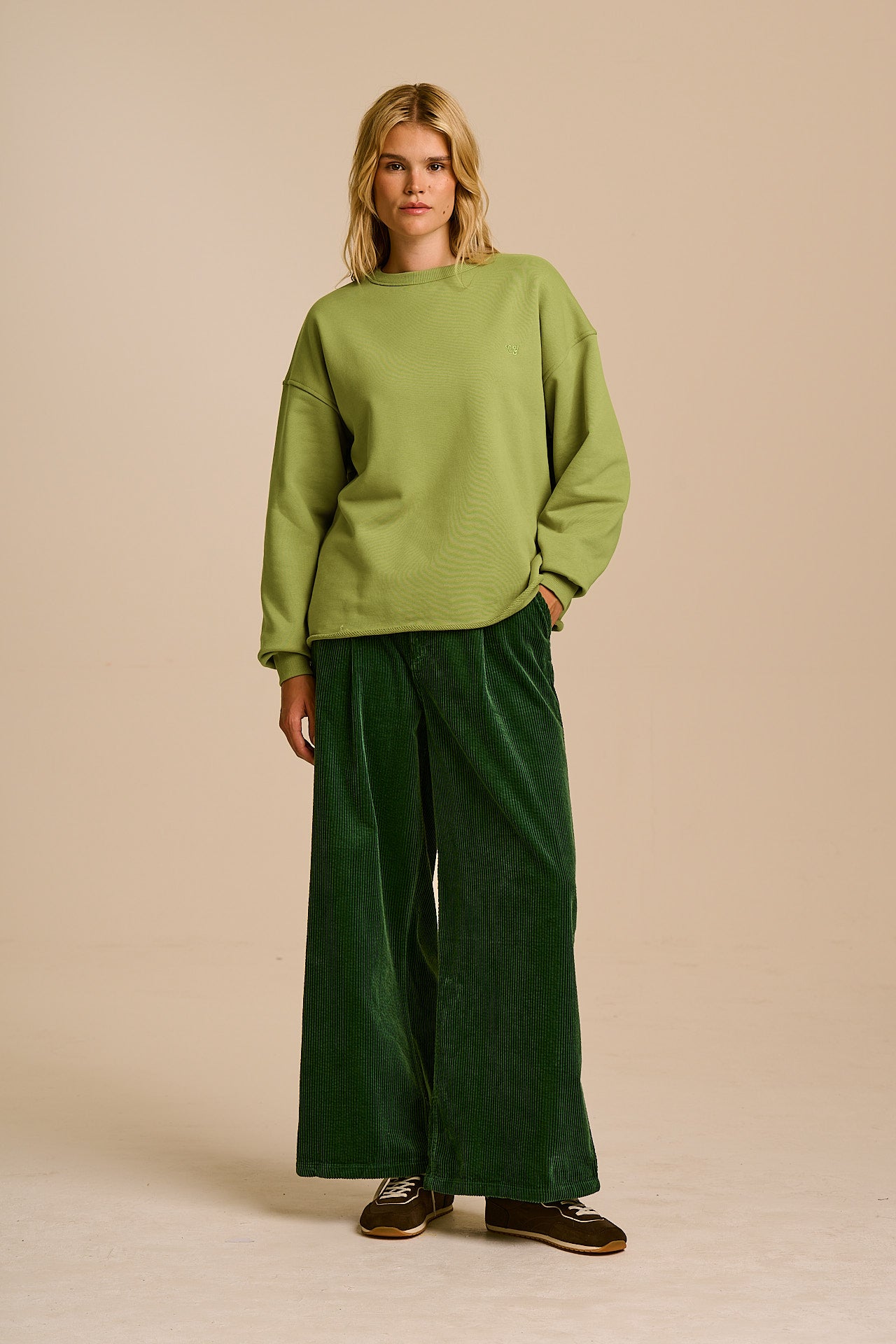 Ravi - Cotton Heavyweight Sweatshirt in Khaki