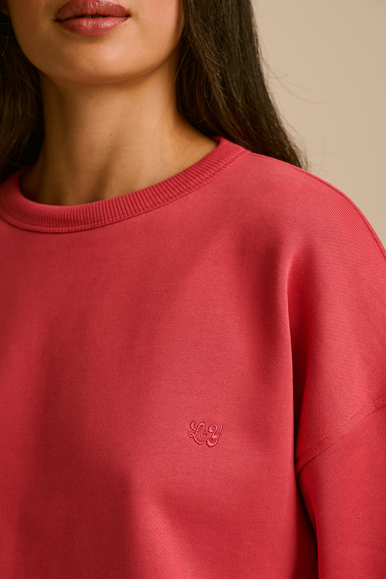 Ravi - Cotton Heavyweight Sweatshirt in Rose
