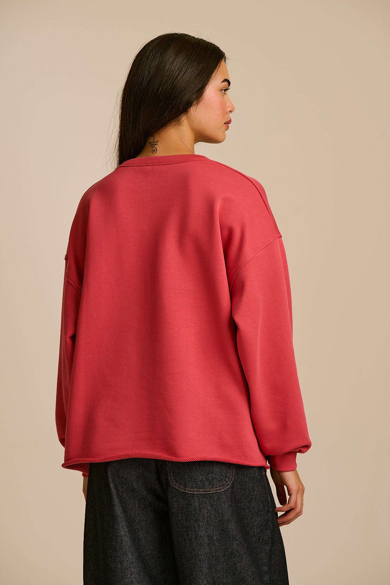 Ravi - Cotton Heavyweight Sweatshirt in Rose