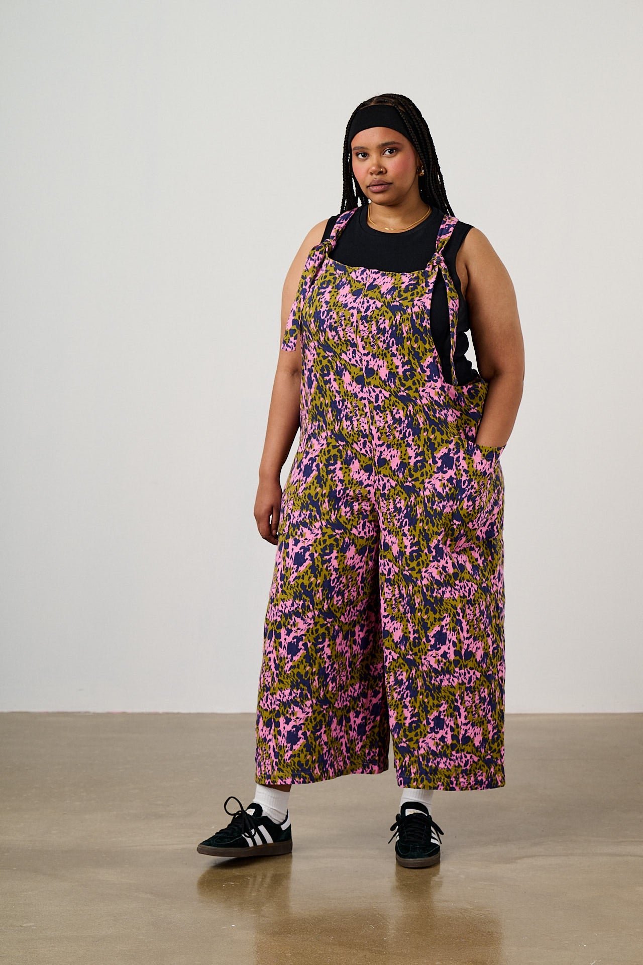 Rudy - Cotton Dungarees in Animal Wild Expression Print