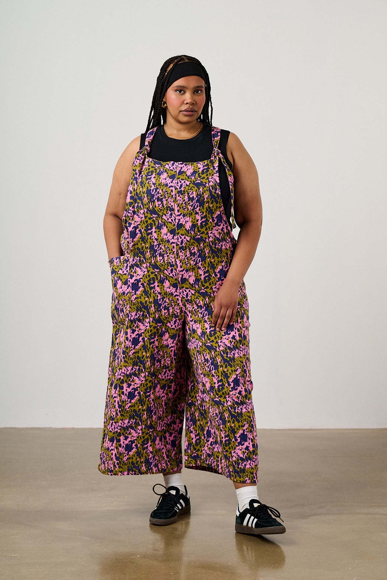 Rudy - Cotton Dungarees in Animal Wild Expression Print