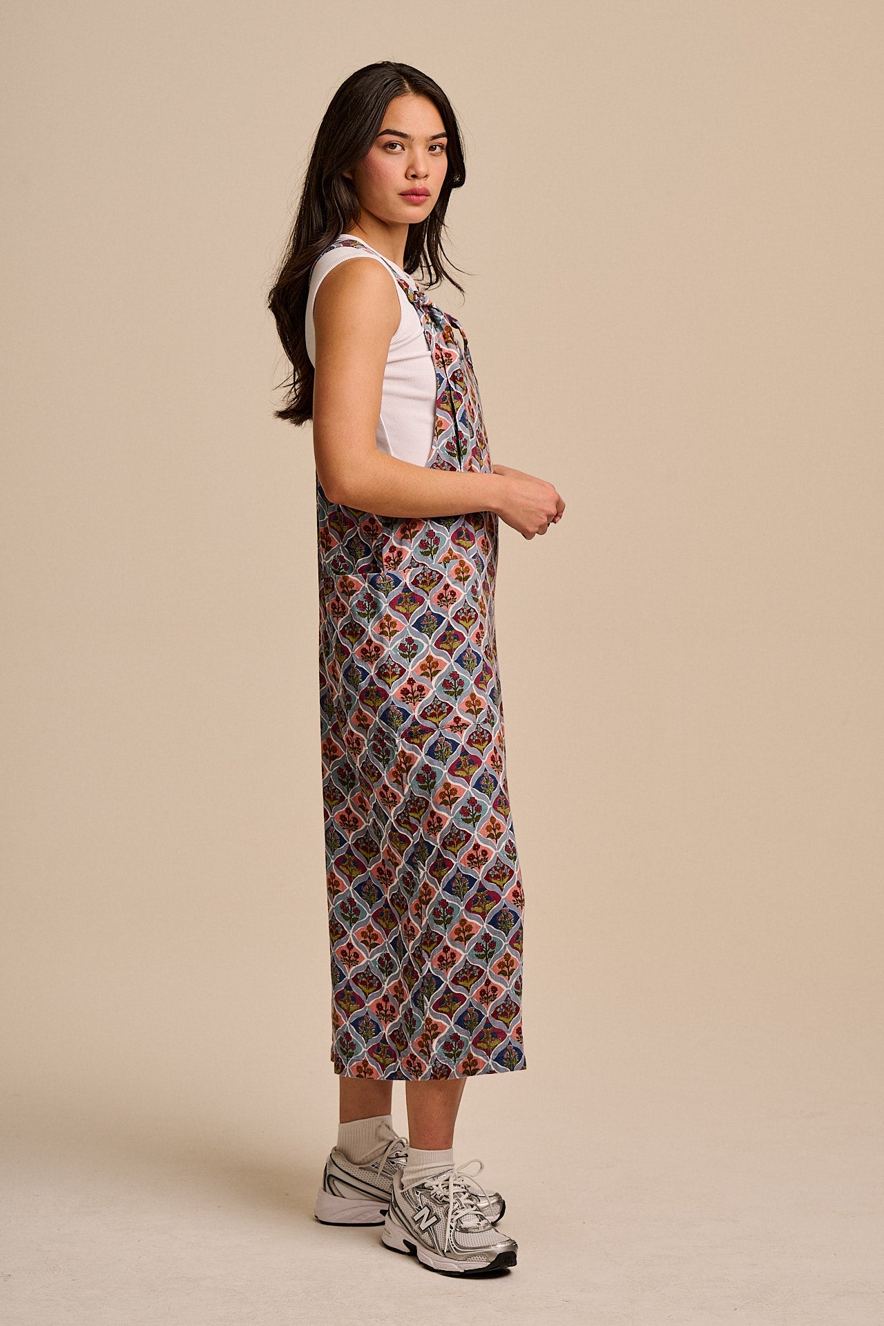 Rudy - Cotton Dungarees in Walled Blooms