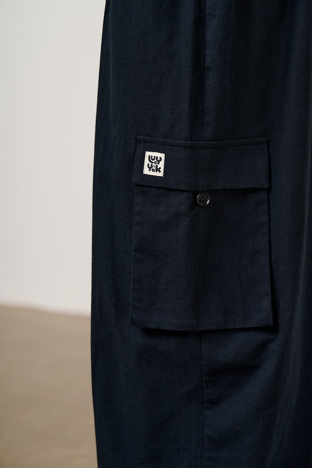 Rumi - Brushed Cotton Balloon Trousers in Black