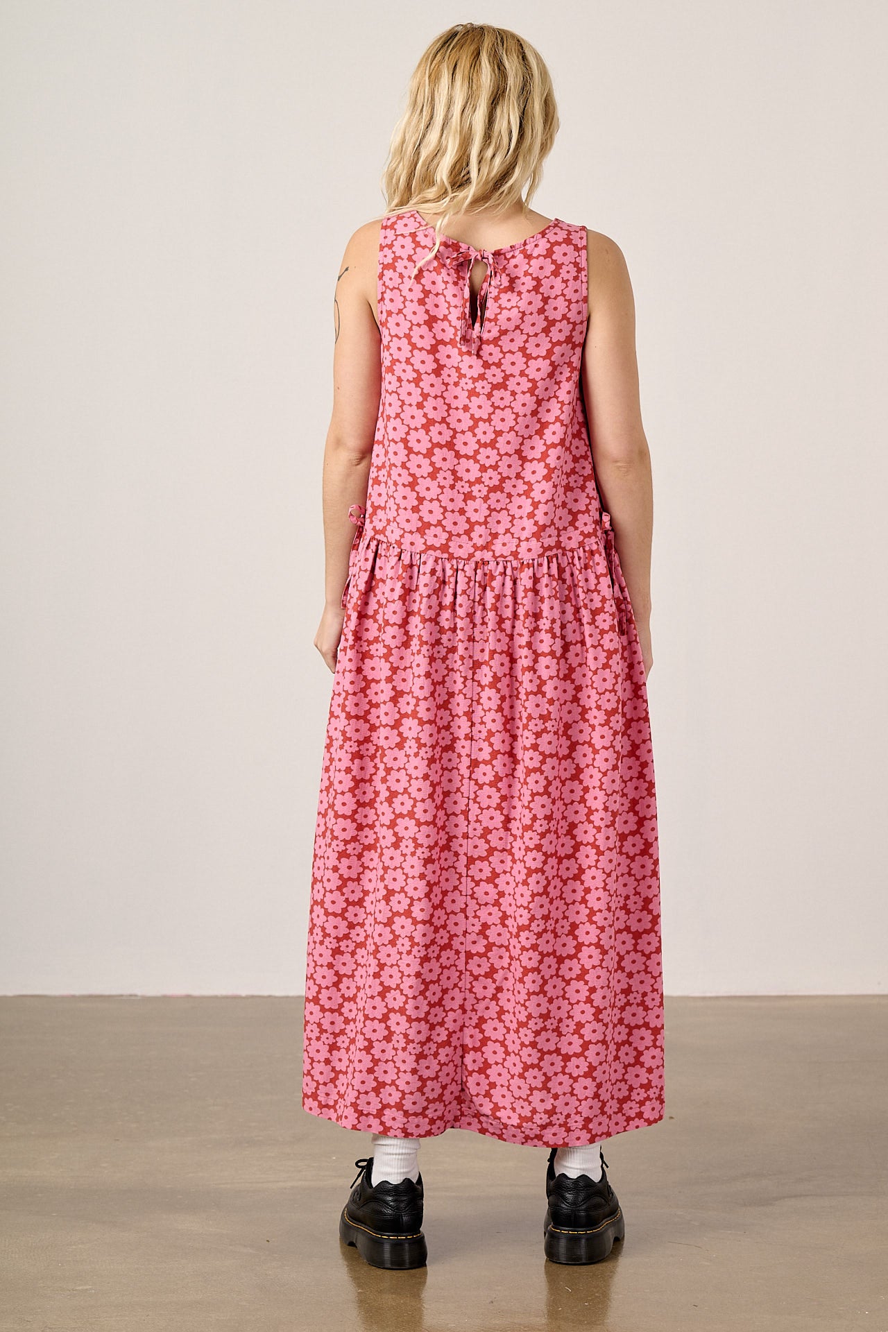 Sacha - Cotton & Viscose Midi Dress in Coastal Flower