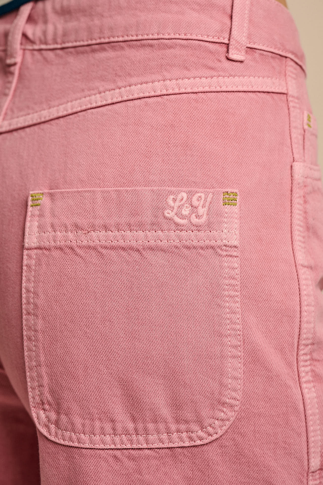 Sol - Denim Long Shorts in Pink Cashmere Rose