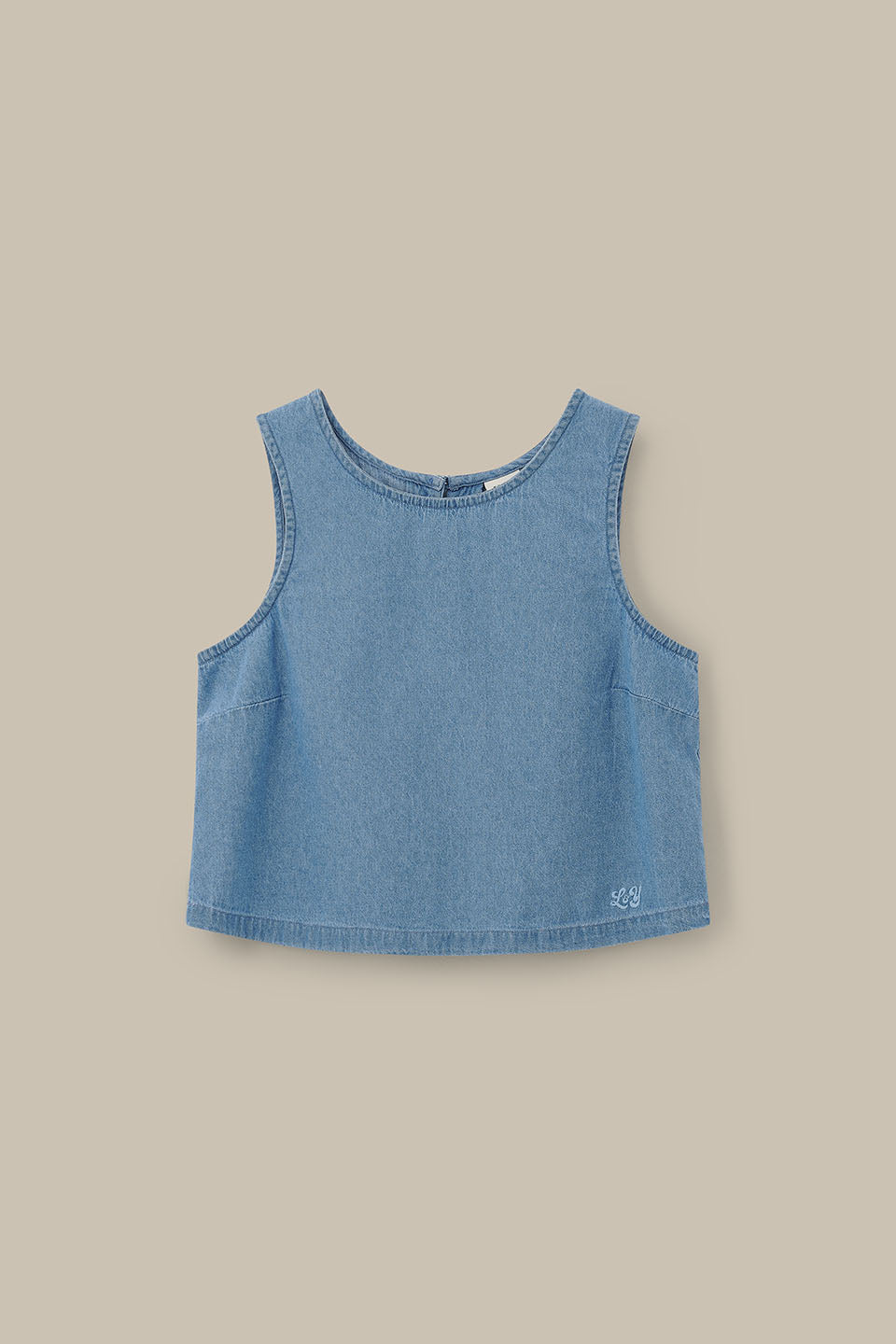 Arden - Cotton Shell Top in Light Blue
