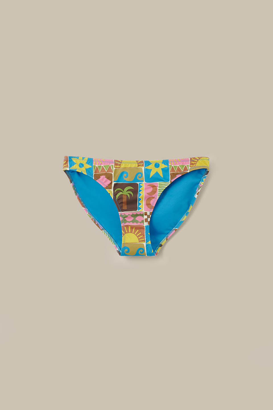 Aria - Low Rise Bikini Bottoms in Coastal Tile