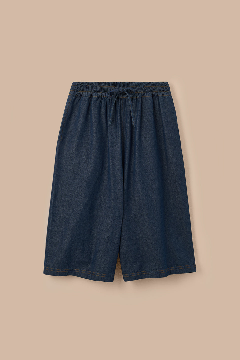 Carlos - Cotton Jort Shorts in Indigo Blue