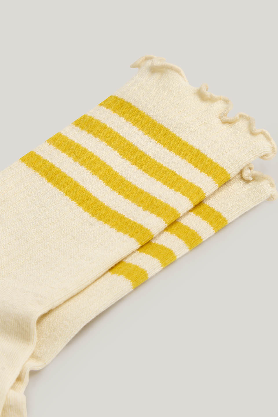 IMPERFECT - Greta - Cotton Socks in Yellow Stripe