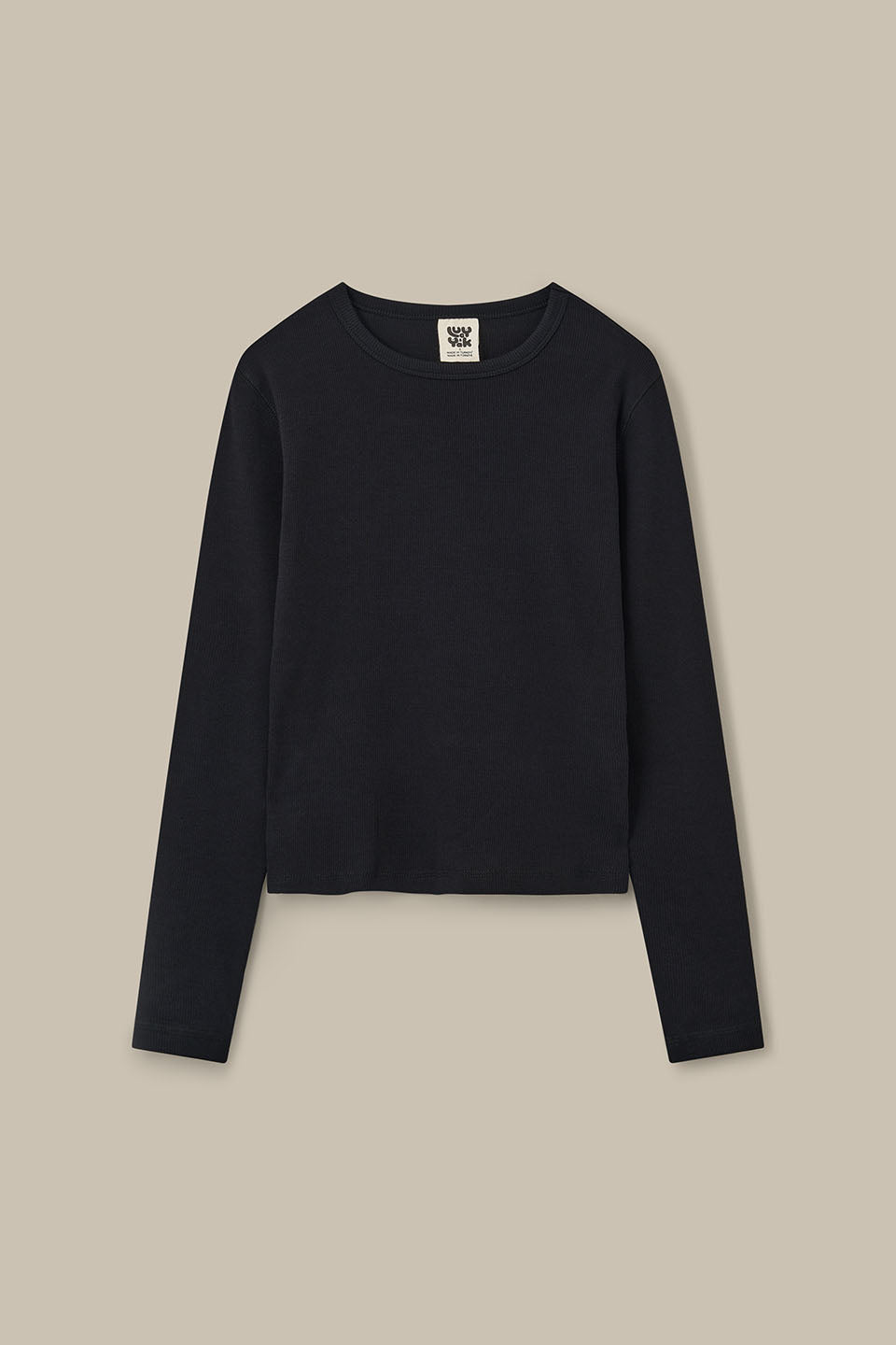 Grayson - Long Sleeve Cotton Jersey Top in Black