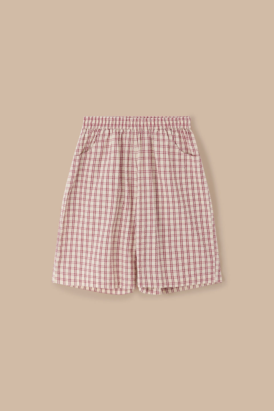 Madero - Cotton Shorts in Ecru Check