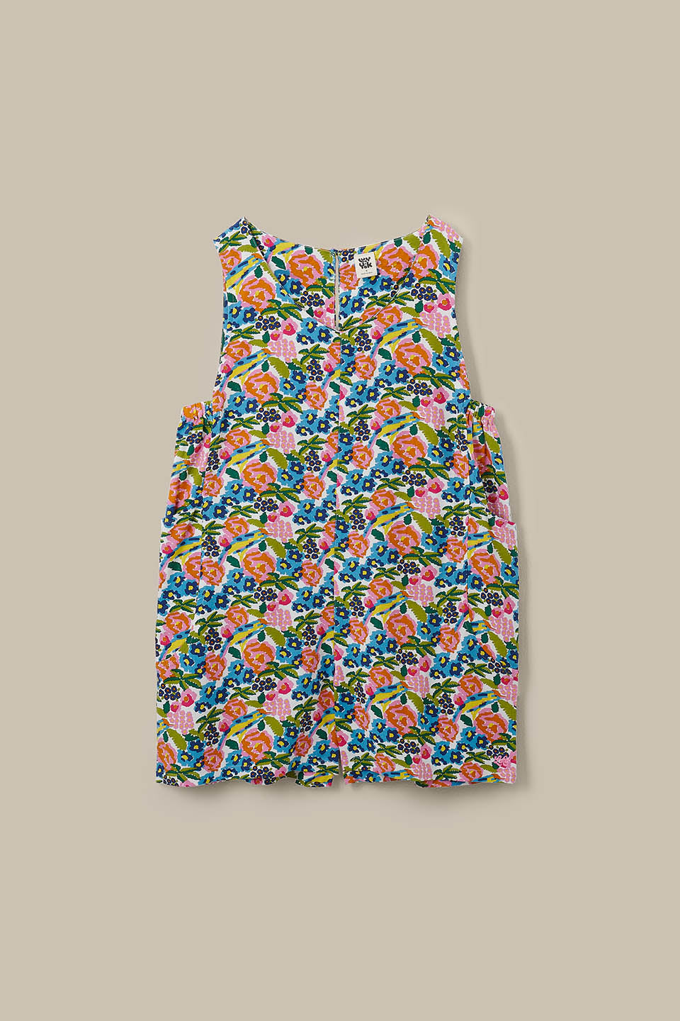 Zadie - Cotton & Viscose Playsuit in Ivory Birdie Floral (POS)