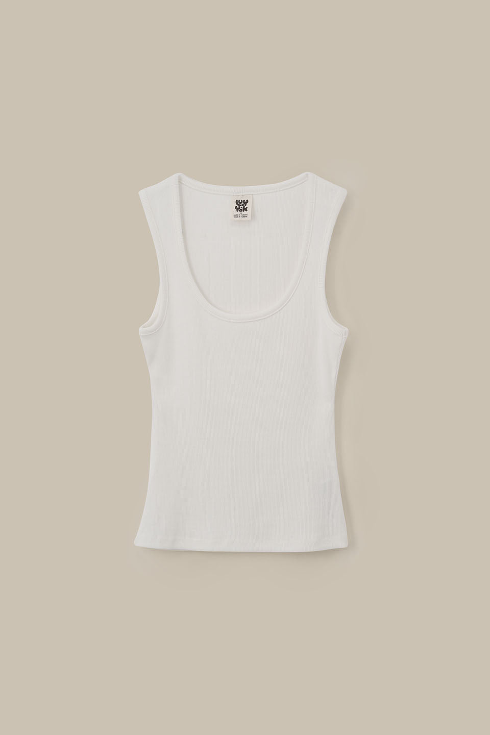 Romy  - Cotton Scoop Vest in Ecru
