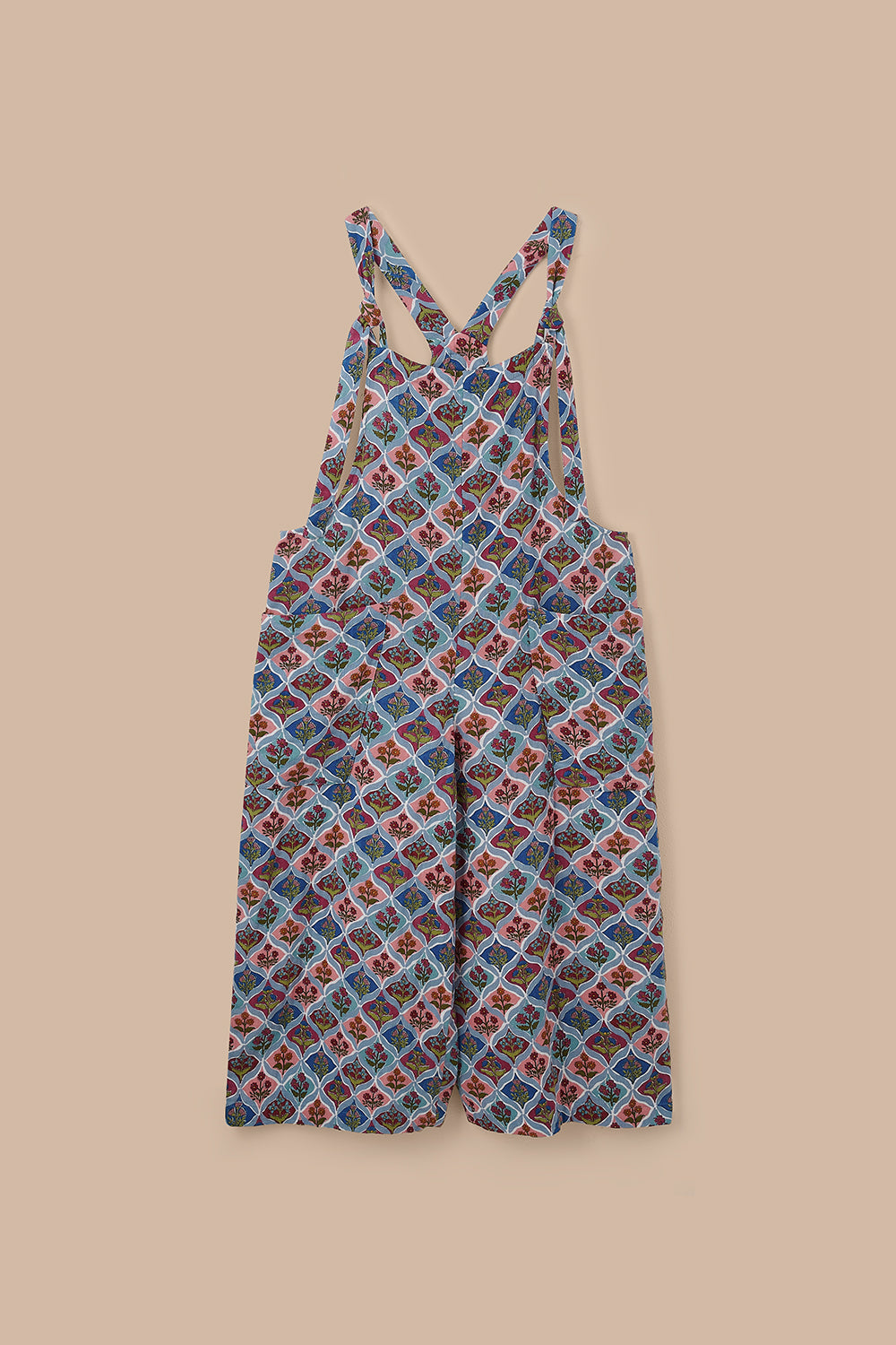 Rudy - Cotton Dungarees in Walled Blooms