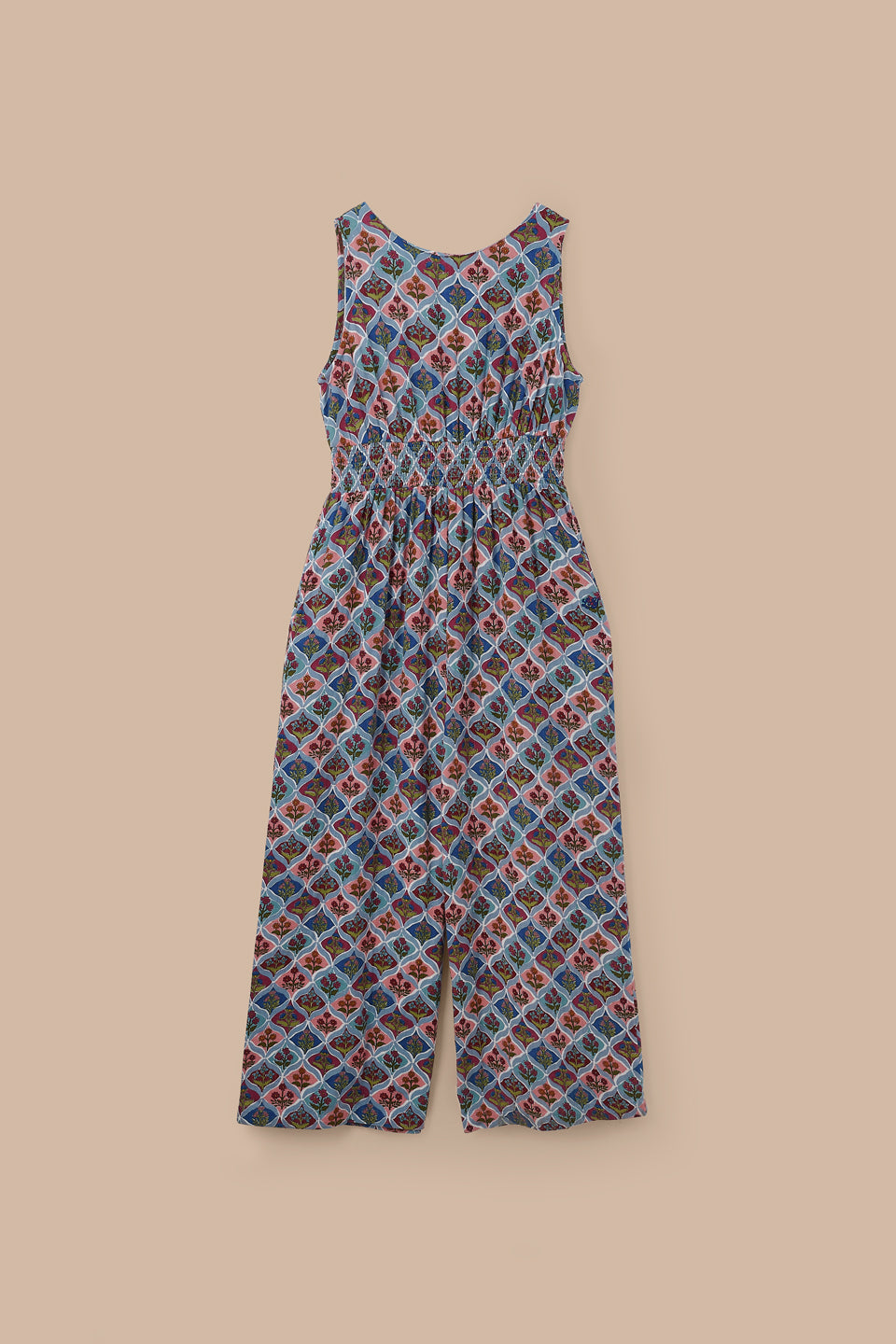 Simone - Cotton Jumpsuit in Walled Blooms Print