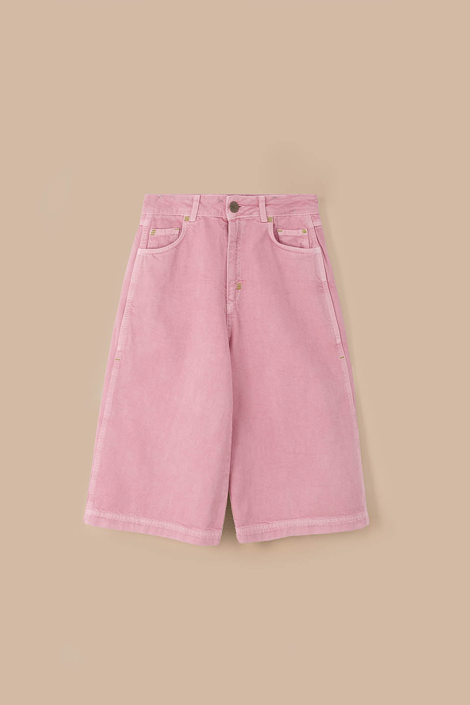 Sol - Denim Long Shorts in Pink Cashmere Rose