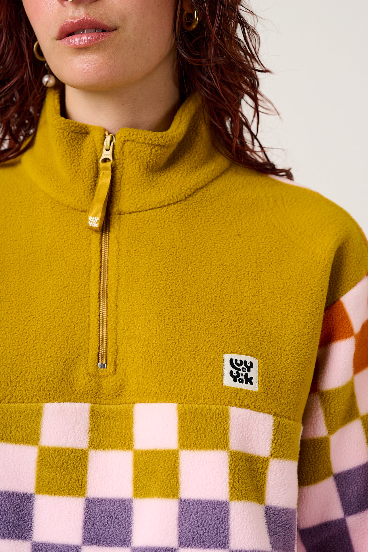 Stevie - Polar Fleece in Retro Picnic Checkerboard