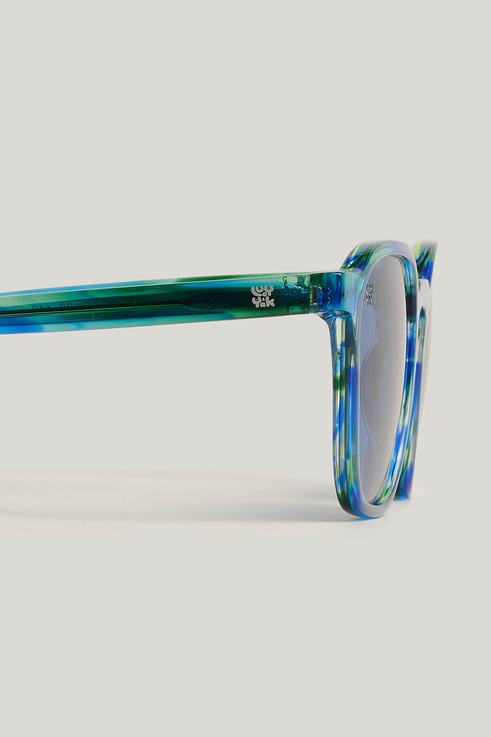 IMPERFECT - Tupelo - Sunglasses Green Swirl with Blue Lens