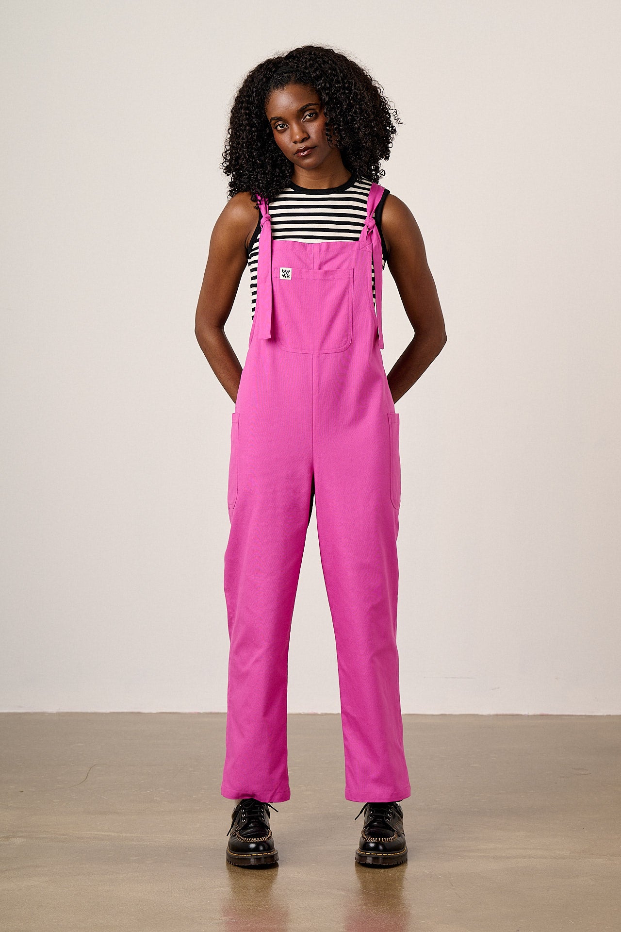 Una - Cotton Dungarees in Purple Orchid