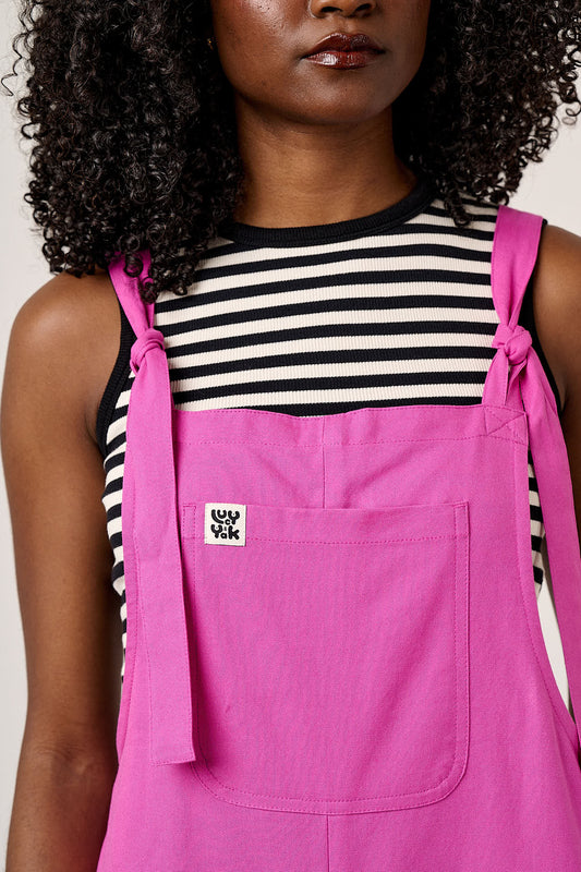 Una - Cotton Dungarees in Purple Orchid