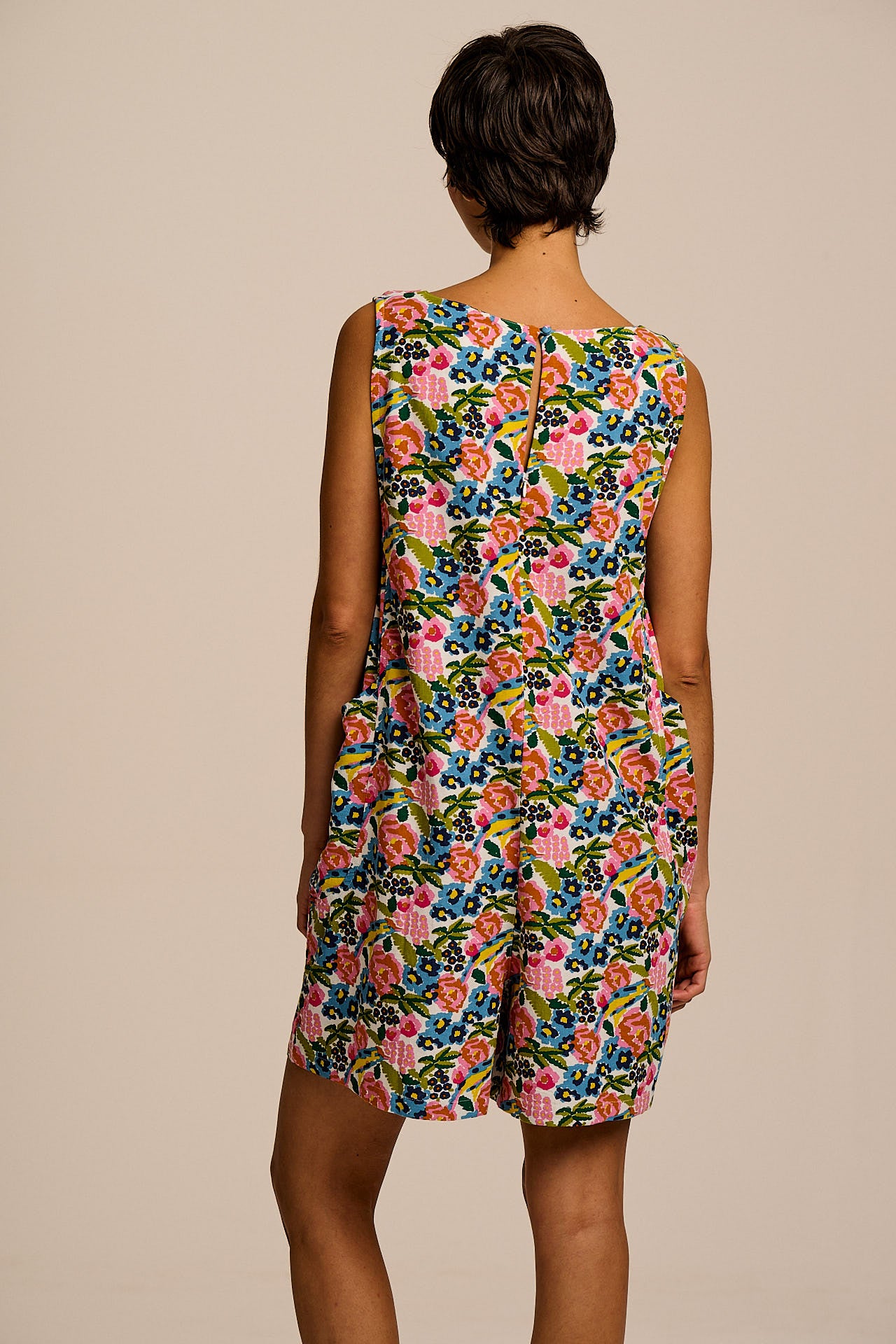 Zadie - Cotton & Viscose Playsuit in Ivory Birdie Floral (POS)